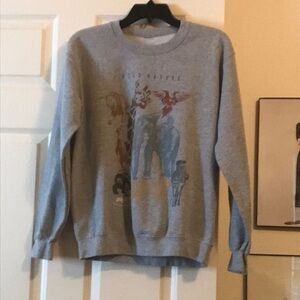 Animal Planet Unisex Grey Graphic Crewneck Wild Nature Sweatshirt XS